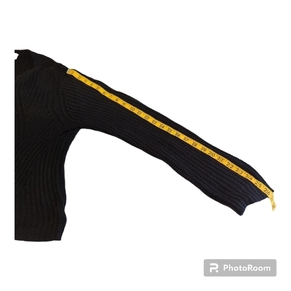 Bella Dahl knitted Mock Neck Linen-Blend Sweater women's SZ Large L black - Picture 5 of 11